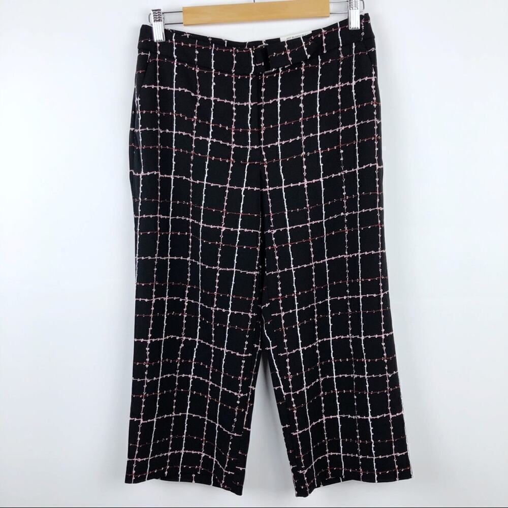 Alfani Art Blossom Checkered Culotte Pants Size 4P - Picture 2 of 15